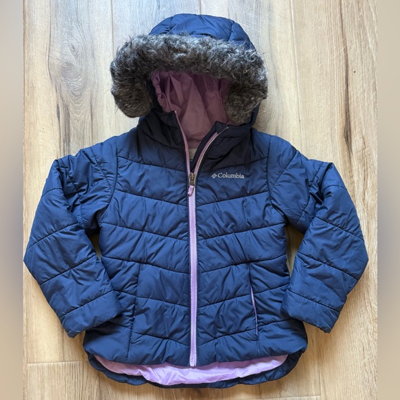 Columbia Other - Columbia Dark Blue Jacket with Light Purple Lining